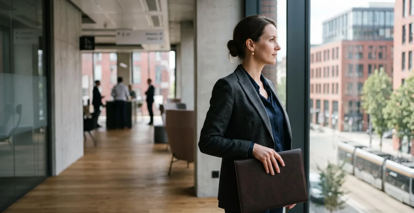 Femme professionnelle en Belgique dont la silhouette symbolise la protection apportée par sa convention collective de travail